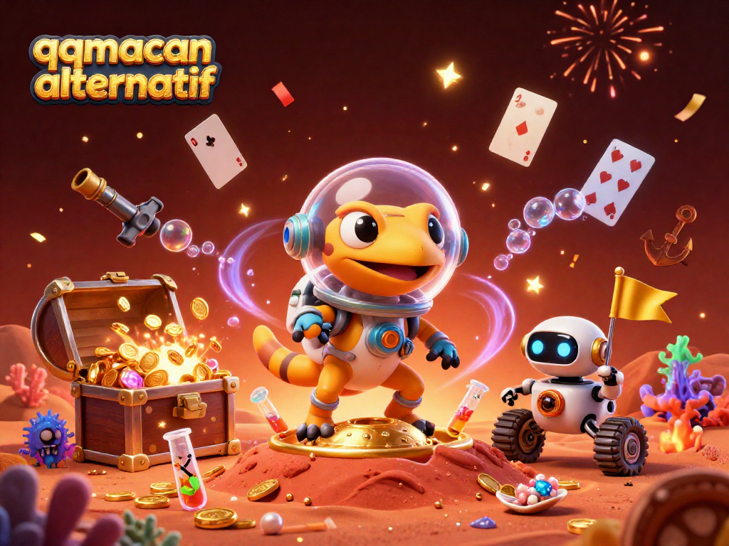 Engage in thrilling adventures with qqmacan alternatif as the Martian gecko discovers a buried casino.