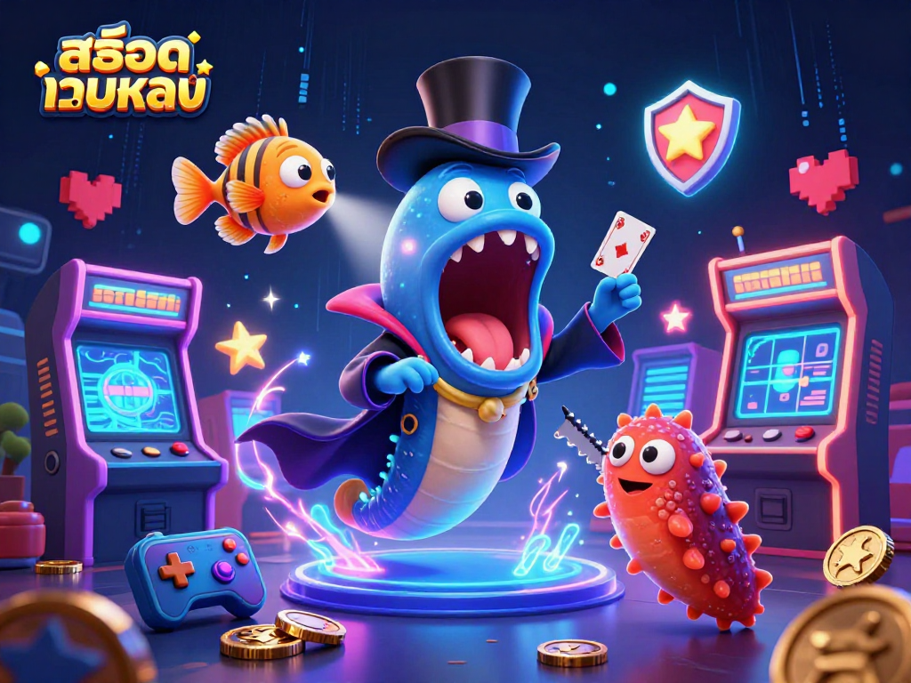 Experience the excitement of สล็อตเว็บตรง with a vibrant casino scene featuring magical sea creatures.