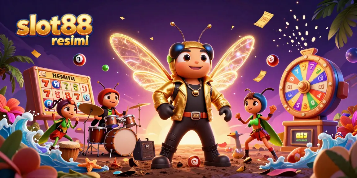 Slot88 resmi menampilkan cicada rock star di tengah lingkungan kasino yang semarak.