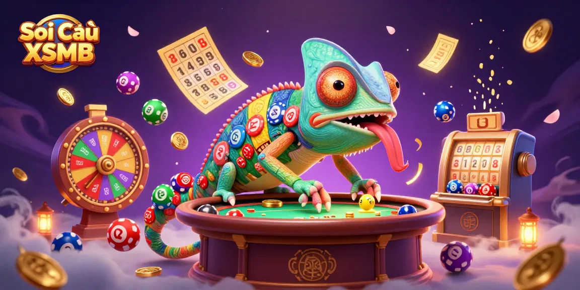 Engage with Soi Cầu XSMB vibrant lottery and gaming scene featuring dynamic characters and colorful elements.