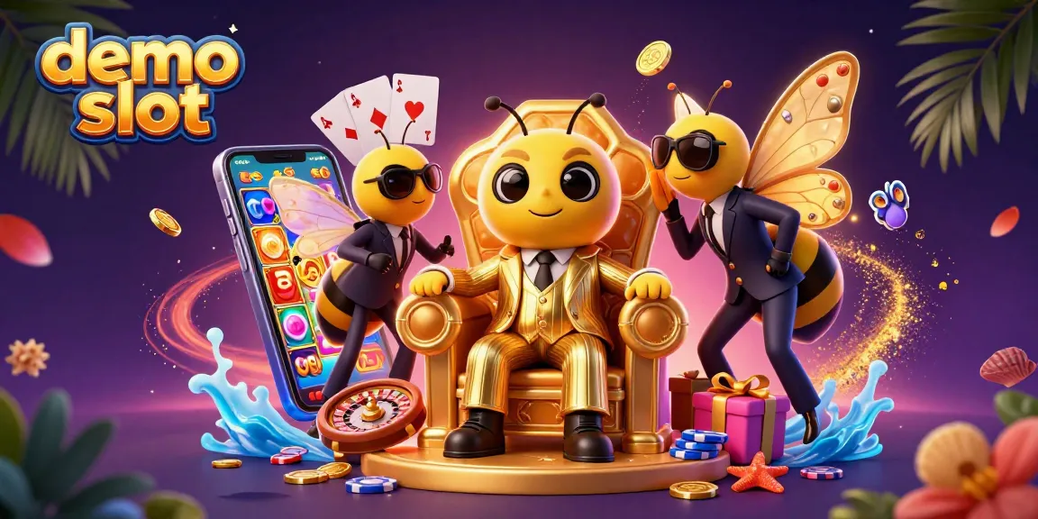 Spin the demo slot with exciting characters like a bumblebee mob boss and lively game elements.