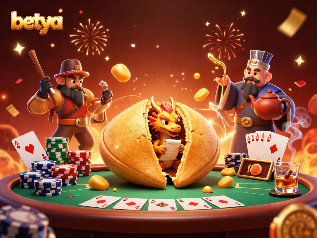 Betya showcases thrilling horse racing fun with 3D dragon and casino elements in action.