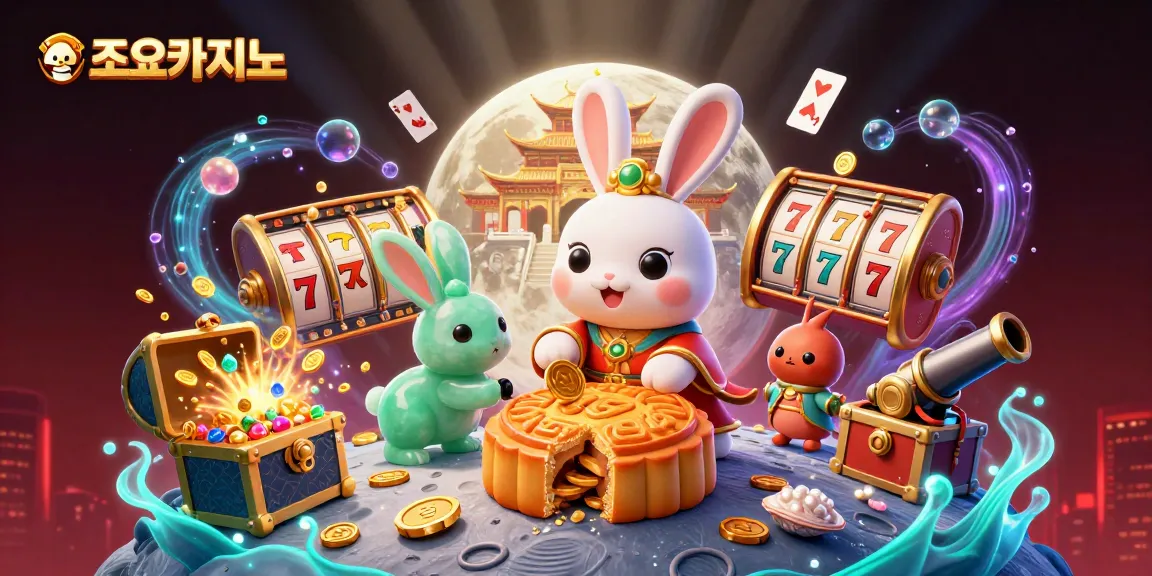 Play exciting games at 조이카지노 featuring vibrant 3D characters in a lively casino scene