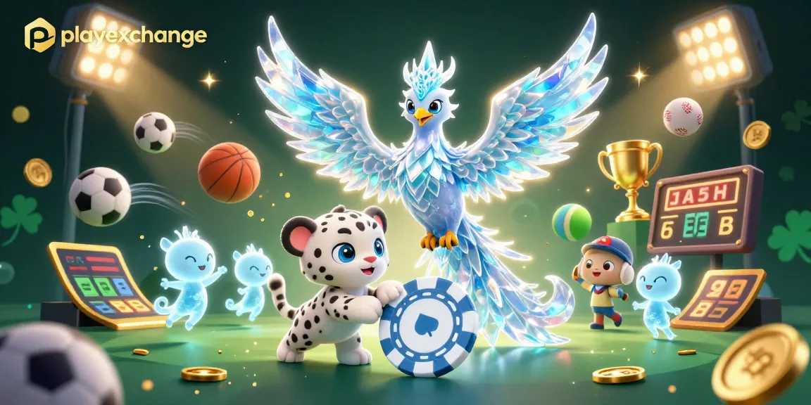 Place bets with playexchange featuring dynamic sports elements in a vibrant casino scene.