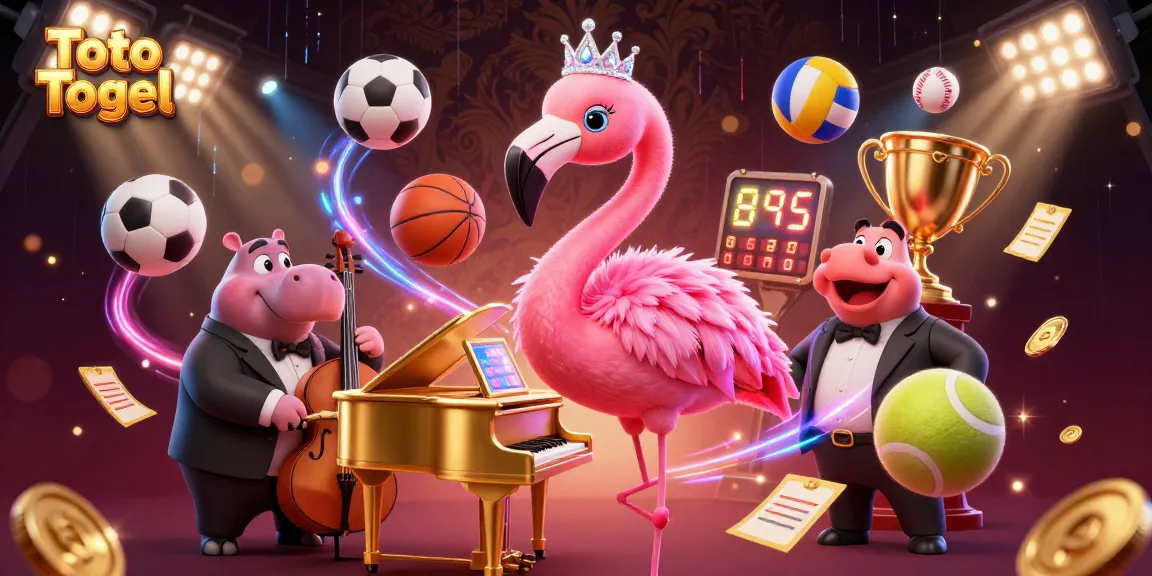 Toto Togel kini bisa dimainkan dengan seru melalui ilustrasi kasino yang menampilkan penyanyi flamingo dan hippo pemain bass.
