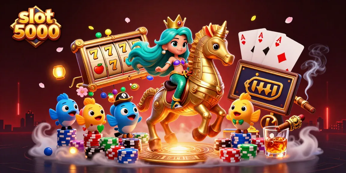 Permainan slot 5000 penuh kegembiraan dengan simbol buah dan jackpot besar yang mendebarkan.