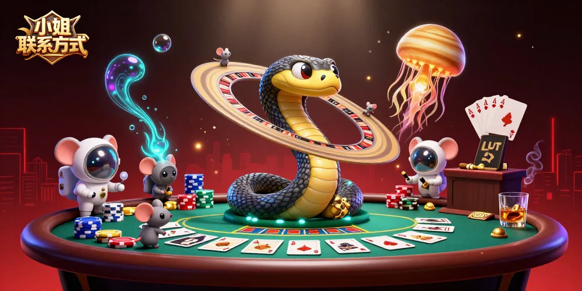 Engage with 小姐联系方式 via cosmic-themed online casino illustration featuring playful gambling elements.