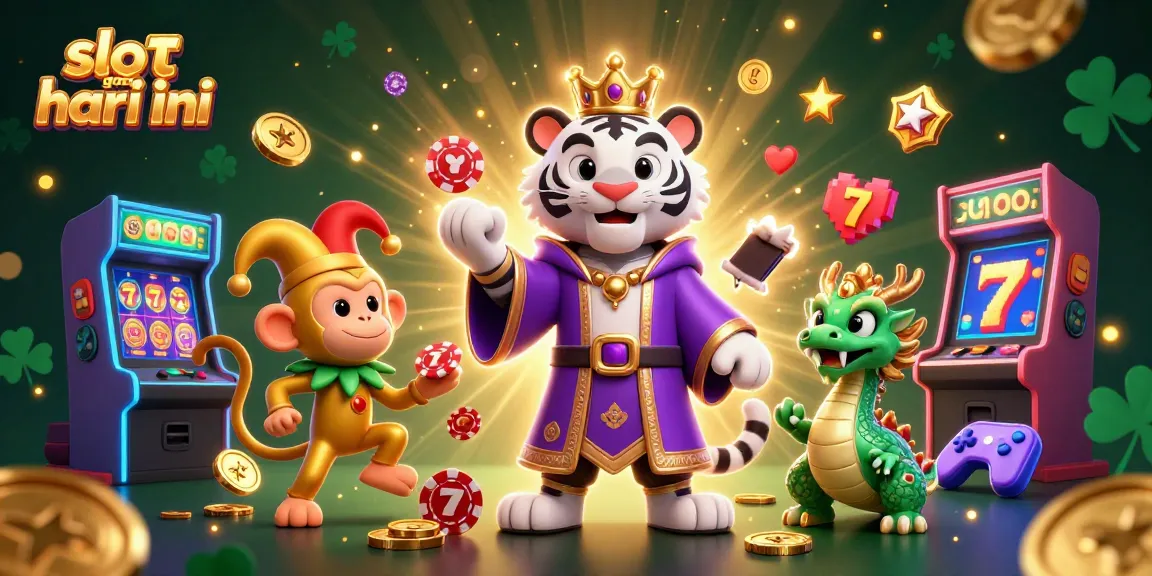 Experience the excitement of slot gacor hari ini with vibrant gaming elements in a rich 3D illustration.