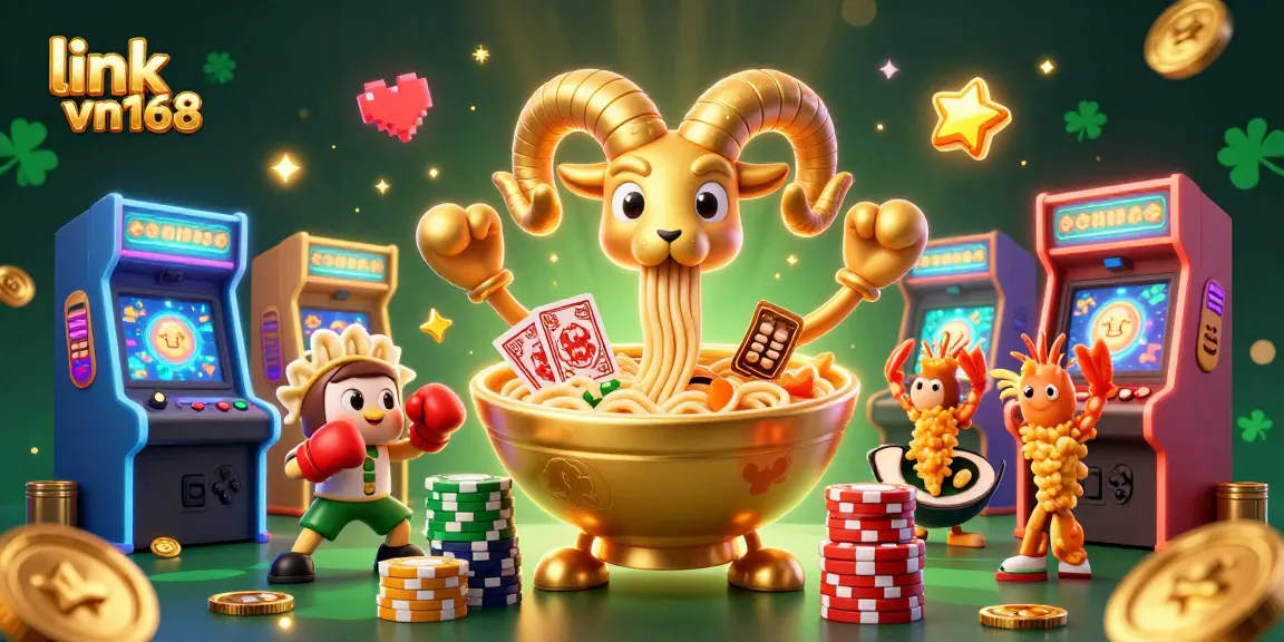 Engage with the vibrant arcade casino world of link vn168, featuring dynamic characters and game elements.