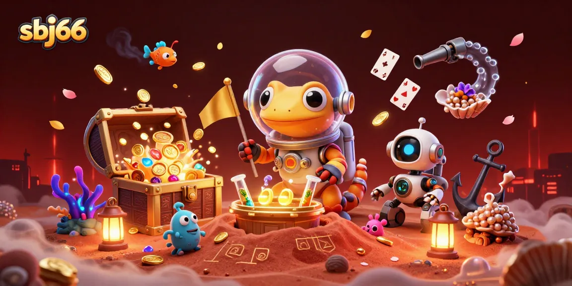 Experience winning at sbj66 casino with vibrant scenes of excitement and rewards.