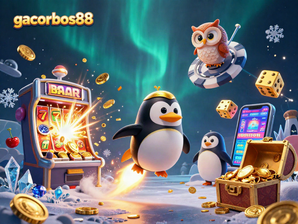 Engage with the exciting world of gacorbos88 as a golden penguin blasts to the casino!