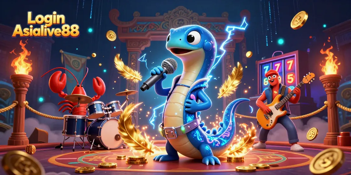 Spin and win with Login Asialive88 in this vibrant underwater casino illustration.