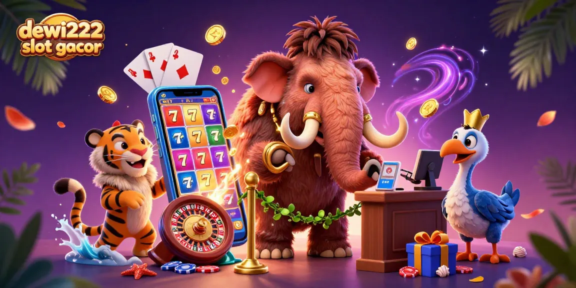 Dive into the excitement with dewi222 slot gacor featuring vibrant characters, dynamic slot games, and rich casino elements.