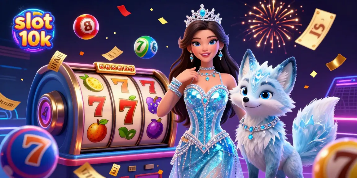 Spin the reels for big wins in the captivating slot 10k casino illustration.