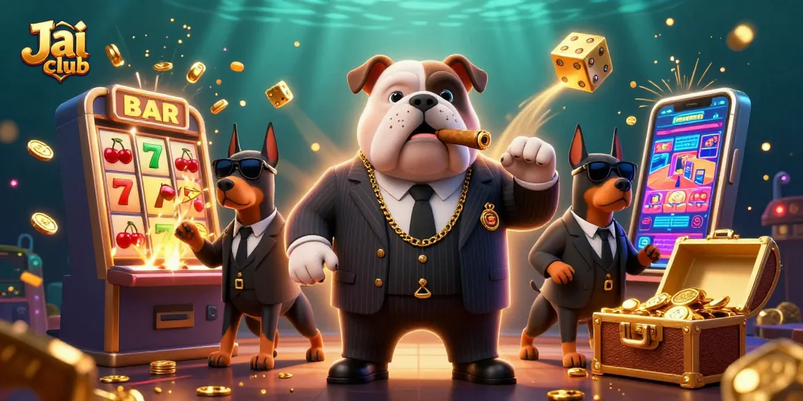 Experience thrilling wins with Jai club's 3D cartoon mafia theme in an exciting casino gaming environment.