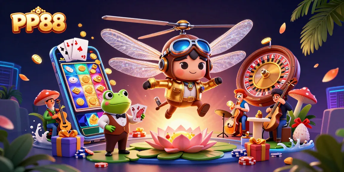 Experience thrilling gameplay at PP88 with vibrant casino characters and dynamic slot games.