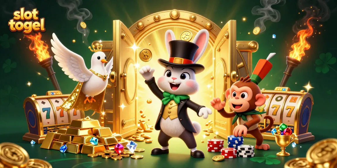 Experience thrilling slot togel action with a whimsical 3D scene of magic and wealth.