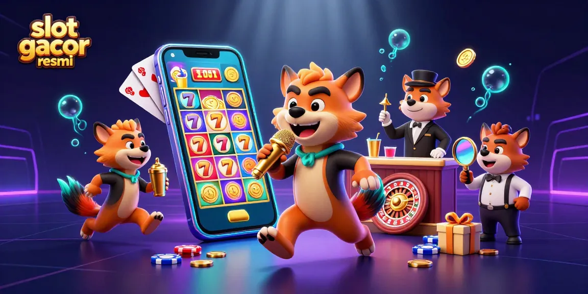 Permainan slot gacor resmi yang menghibur dengan karakter hyena di kasino, menciptakan suasana menarik.