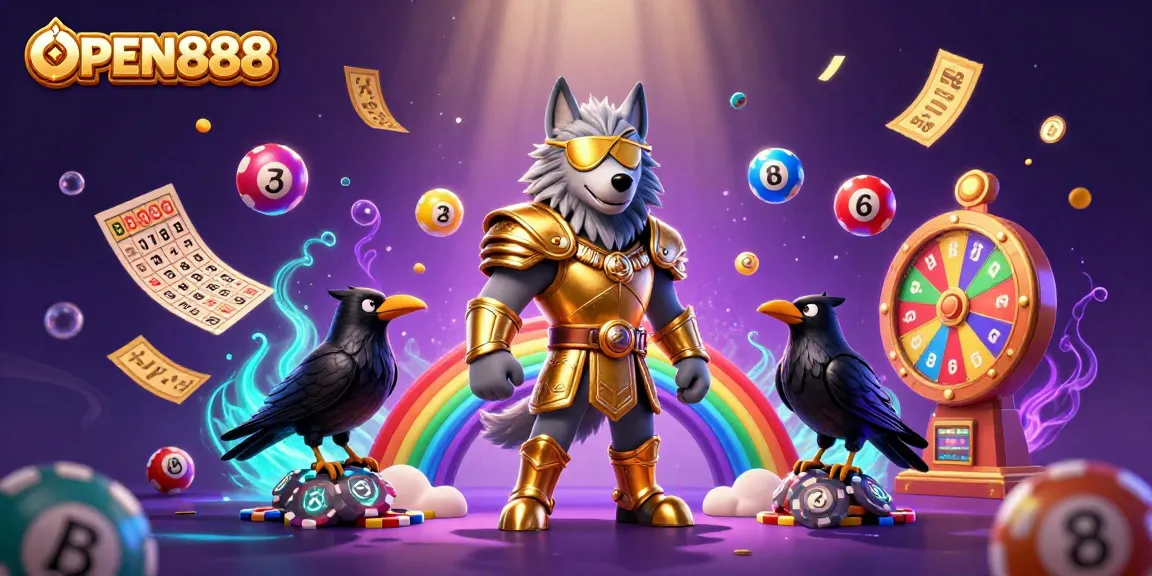Engage in thrilling gameplay at OPEN888 with fantasy elements, vibrant visuals, and casino activities.