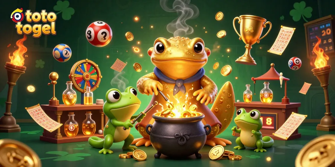 Engage in excitement with toto togel-themed illustration showcasing dynamic lottery elements and winning vibes.