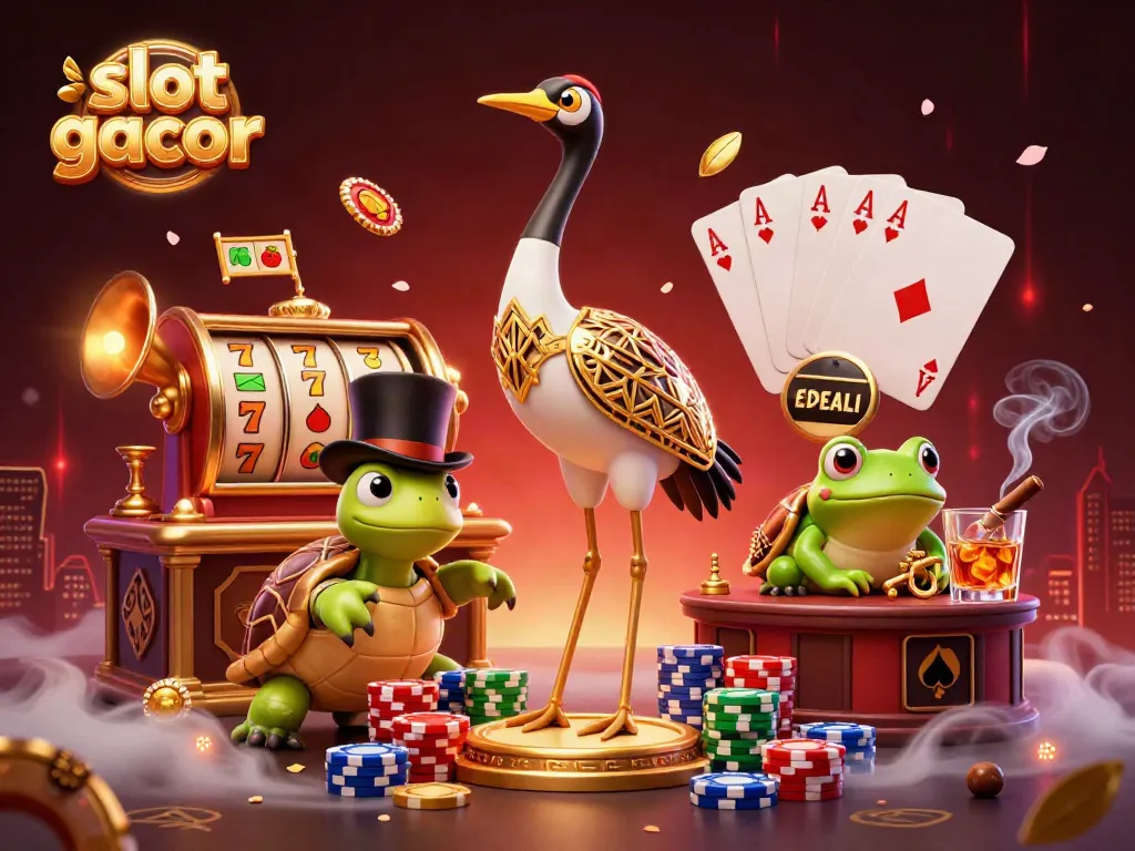 Experience the thrill of slot gacor with vibrant characters and action-packed casino elements.