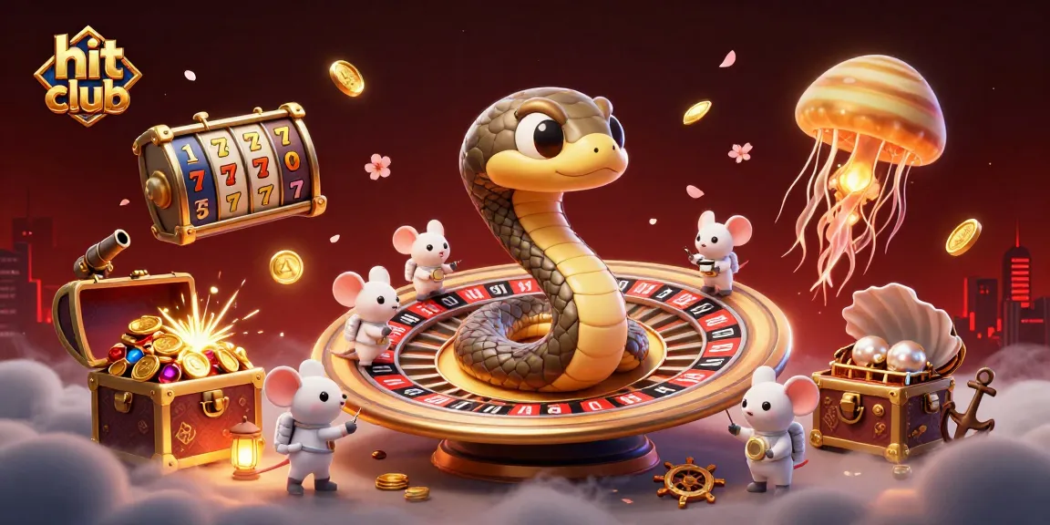 Experience the thrill of hit club gaming with dynamic bets and cosmic action in an illustrated casino scene.