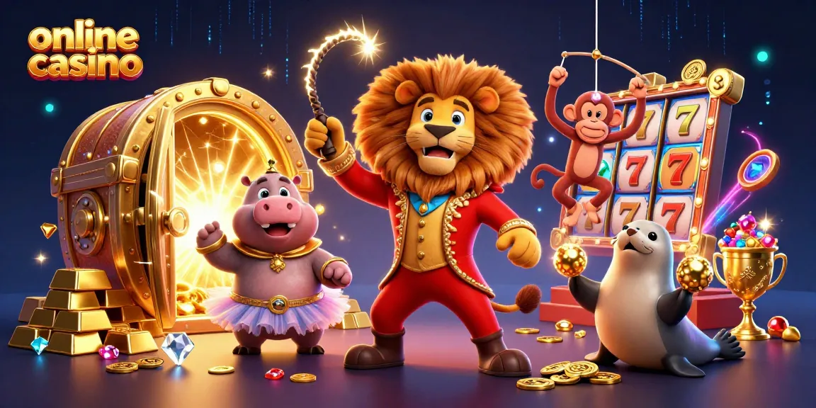 Experience the thrill of an online casino with vibrant characters and dynamic elements.