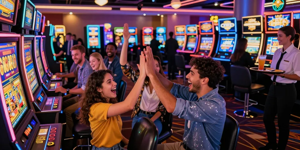 Pengalaman bermain situs slot gacor di kasino dengan suasana meriah dan penuh keceriaan.