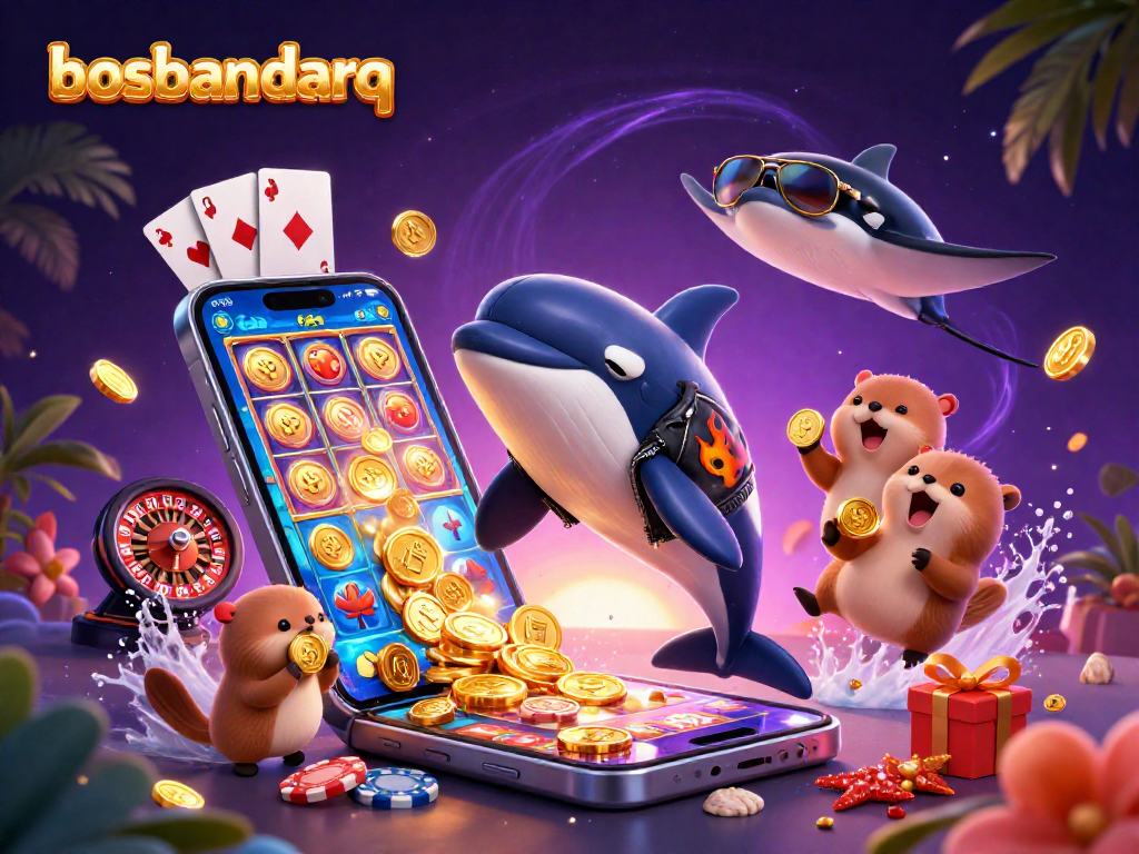 Experience thrilling games at bosbandarq's vibrant casino scene with orca, stingray, and sea otters.