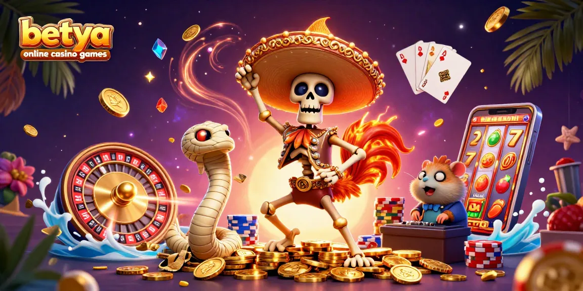 Experience the excitement of betya online casino games with vibrant characters and thrilling casino elements.