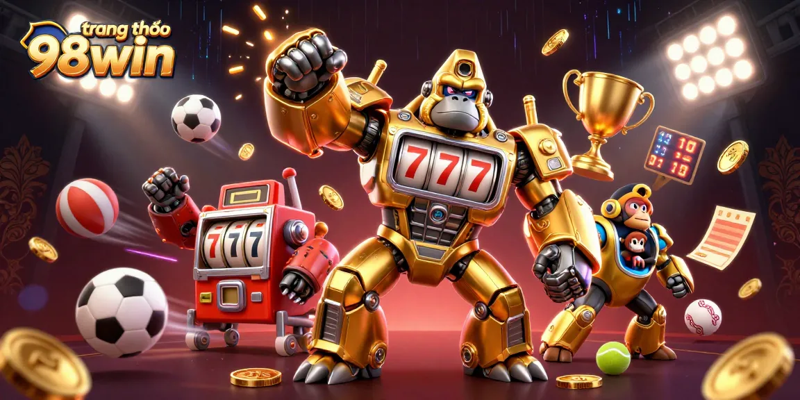 Experience the dynamic excitement of trang chủ 98win with a lively 3D casino scene full of thrilling elements.