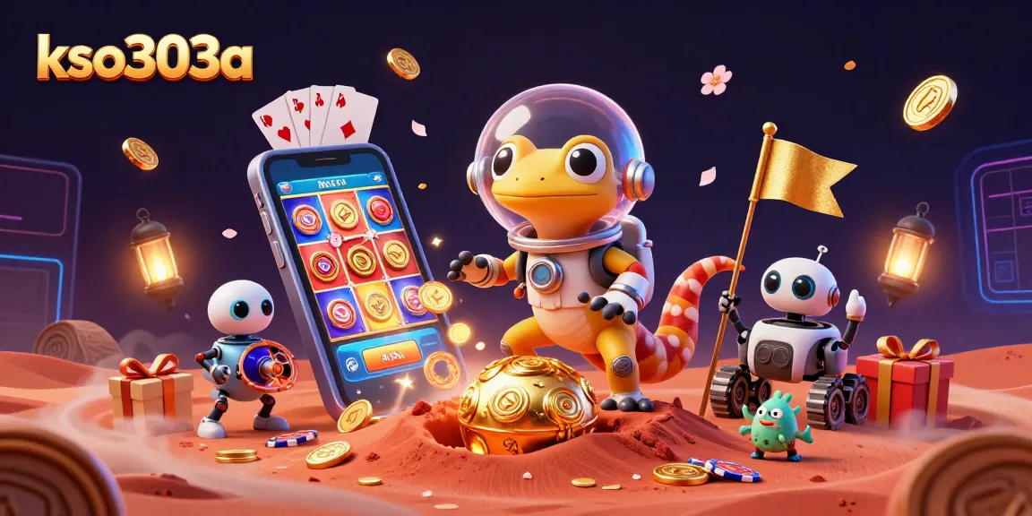 Menangkan jackpot dengan kso303a saat Martian gecko dan robot menemukan kasino emas di Mars.
